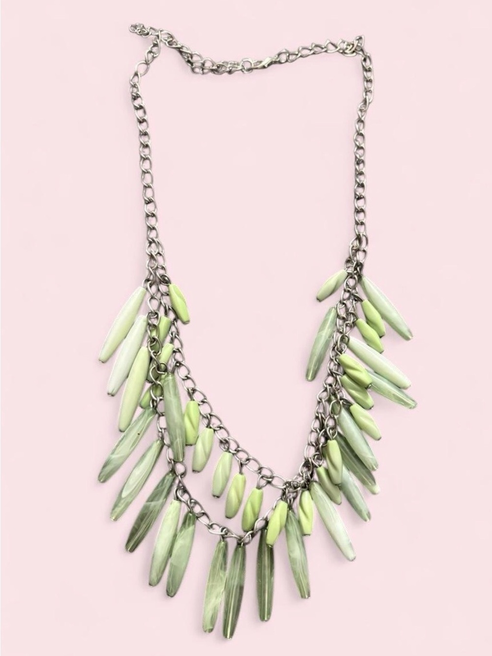 paparazzi Lime Spike Pendant Chain Necklace